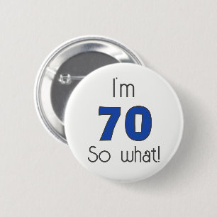 70だから70誕生日 おもしろい 缶バッジ