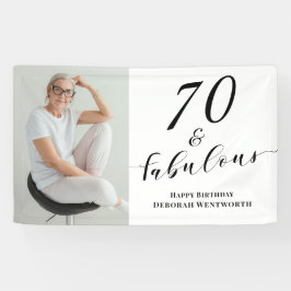 70でファビュラスなセブンティ誕生日フォトスクリプト 横断幕
