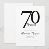 70でファビュラスな人生 スクリプト 70歳の誕生日パーティー 招待状 (正面/裏面)