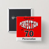 70で完全さに老化させる 缶バッジ (正面&裏面)