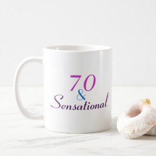 70とセンセーショナル70誕生日の上品な贈り物 コーヒーマグカップ