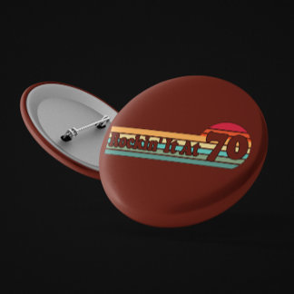 70とレトロ誇りを持ったサンセットライフのバッジ 缶バッジ