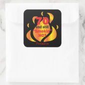 70と今でも暑い煙 |第70誕生日 スクエアシール (バッグ)