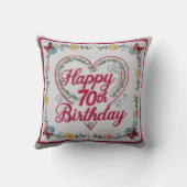 70と壮大な"装飾用クッション祝:  a クッション (裏面)