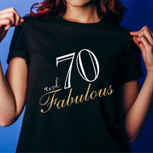 70と素晴らしいエレガントホワイトスクリプト誕生日 Tシャツ