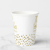 70と素晴らしいエレガント金ゴールドグリッター70誕生日 紙コップ (右)