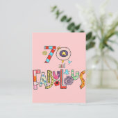 70と素晴らしいハッピー70誕生日 ポストカード (スタンド正面)