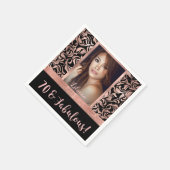 70と素晴らしいバラ金ゴールド70誕生日 スタンダードカクテルナプキン (角)