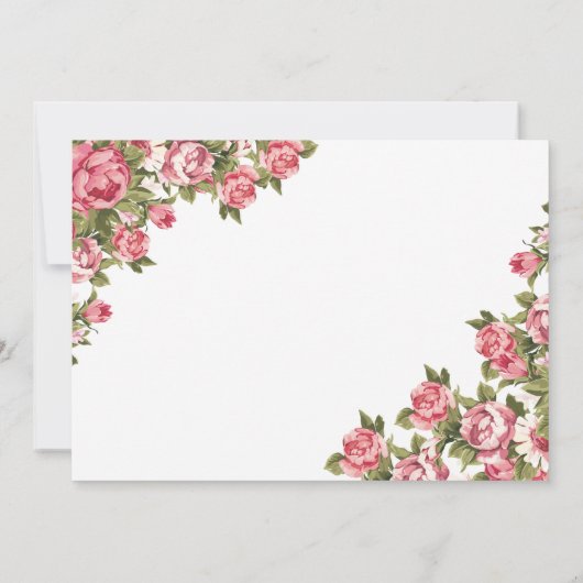 70と素晴らしいフローラ | 70番目の誕生日招待状 招待状 (裏面)