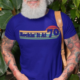70と素晴らしいヴィンテージ-レトロサンセット誕生日 Tシャツ