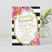 70と素晴らしい水の色招待状 招待状 (スタンド正面)