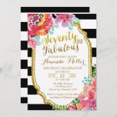 70と素晴らしい水の色招待状 招待状 (正面/裏面)