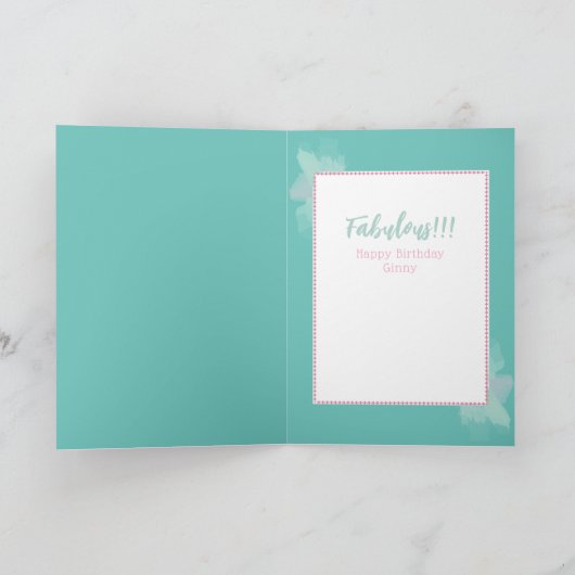 70と素晴らしい甘い民族漫画誕生日 カード (内部)