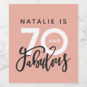 70と素晴らしい誕生日パーティーラベル ワインラベル (シングルラベル)