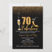 70と素晴らしい誕生日招待状 招待状 (正面)