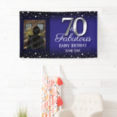 70と素晴らしい誕生日紙吹雪写真 横断幕 (インサイチュ)