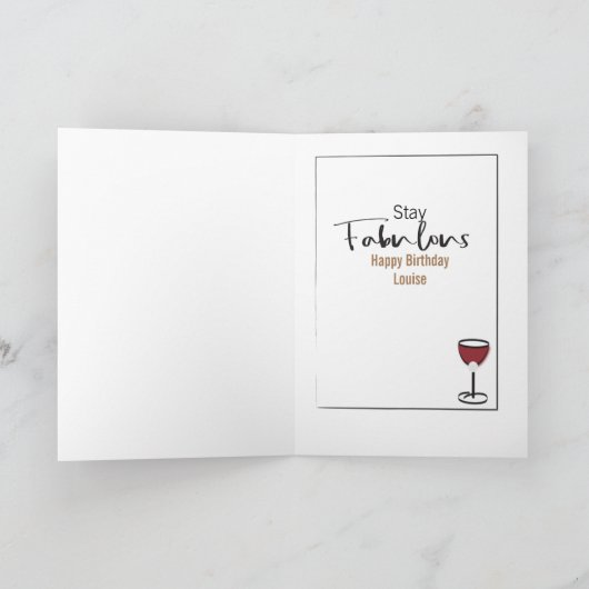 70と素晴らしい輝く女性の漫画誕生日 カード (内部)