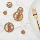 70と素晴らしい金ゴールドグリッター写真70誕生日 コンフェッティ (グループ)