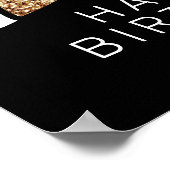 70と素晴らしい金ゴールドグリッター2写真誕生日 ポスター (角)