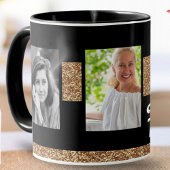 70と素晴らしい金ゴールドグリッター2写真70誕生日 マグカップ