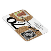 70と素晴らしい金ゴールドグリッター2写真70誕生日 マグネット (右側)