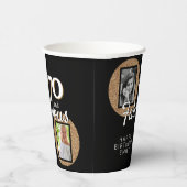 70と素晴らしい金ゴールドグリッター2写真70誕生日 紙コップ (右)