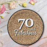 70と素晴らしい金ゴールドグリッター70誕生日 ペーパープレート<br><div class="desc">70と素晴らしい金ゴールドグリッター70th誕生日紙プレート。年齢を変えることができる。</div>