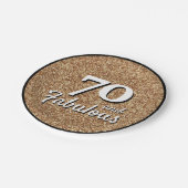 70と素晴らしい金ゴールドグリッター70誕生日 ペーパープレート (アングル)