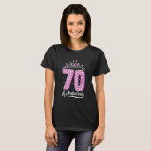 70と素晴らしい70誕生日ダイヤモンドクラウン女性 Tシャツ (正面フル)