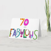 70と素晴らしい70誕生日 カード (正面)