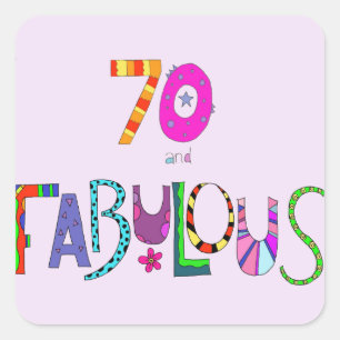 70と素晴らしい70誕生日 スクエアシール