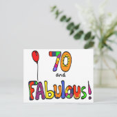 70と素晴らしい70誕生日 ポストカード (スタンド正面)