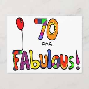 70と素晴らしい70誕生日 ポストカード