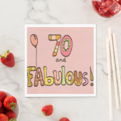 70と素晴らしい、ハッピー70誕生日、バルーン スタンダードランチョンナプキン (インサイチュ)