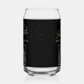 70と素晴らエレガントしい黒写真70誕生日 ガラス缶 (右)