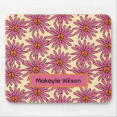 70のインスパイアレトロフローラプリントマウスパッド マウスパッド (正面)