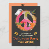 70のテーマハローウィンパーティ招待状 招待状 (正面/裏面)