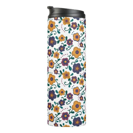 70のフォークアートディジーレトロデイジーインジュエリートーン タンブラー (回転右)