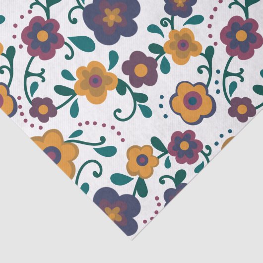 70のフォークアートディジーレトロデイジーインジュエリートーン 薄葉紙 (詳細)