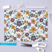 70のフォークアートディジーレトロデイジーインジュエリートーン 薄葉紙 (クラフト)