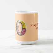 70のマイル標石のマグの第70誕生日記念日 コーヒーマグカップ (中央)