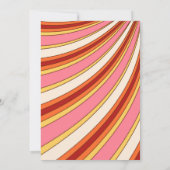 70のレトロひまわり一溝深い赤ちゃんシャワー 招待状 (裏面)