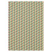 70のレトロインスパイア円パターン テーブルクロス (正面)