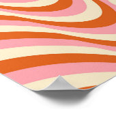 70のレトロシームレスなパターン。60sおよび70sの美的 ポスター (角)