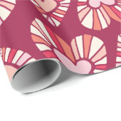 70のレトロスタイルハートパターンのグルービー ラッピングペーパー (ロールコーナー)