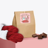 70のレトロタイポグラフィかわいいホリデーカップオブ応援 スクエアシール