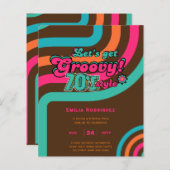 70のレトロディスコ踊り誕生日ブギーグルービー (正面/裏面)