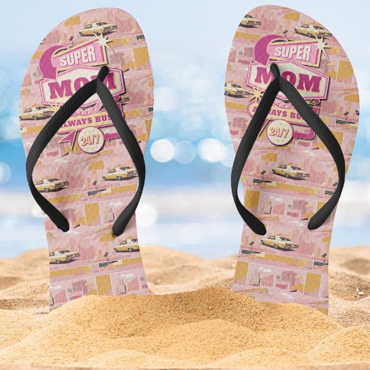 70のレトロベガススタイルすごいママ常忙しに24/7 ビーチサンダル