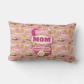 70のレトロベガススタイルすごいママ常忙しに24/7 ランバークッション (裏面)