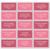 70のレトロ結婚Groovyの個別ゲストアドレス シール (正面)